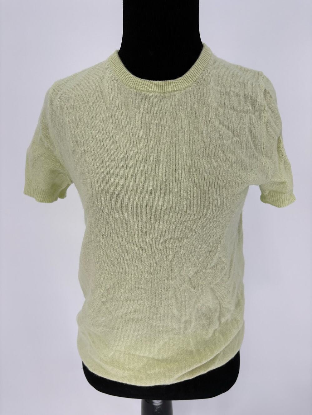 J.Crew 100% cashmere short sleeve sweater pale green size S NEW